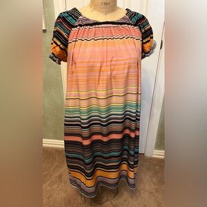 Gap Women Lucia Pink Multi Stripe Dress